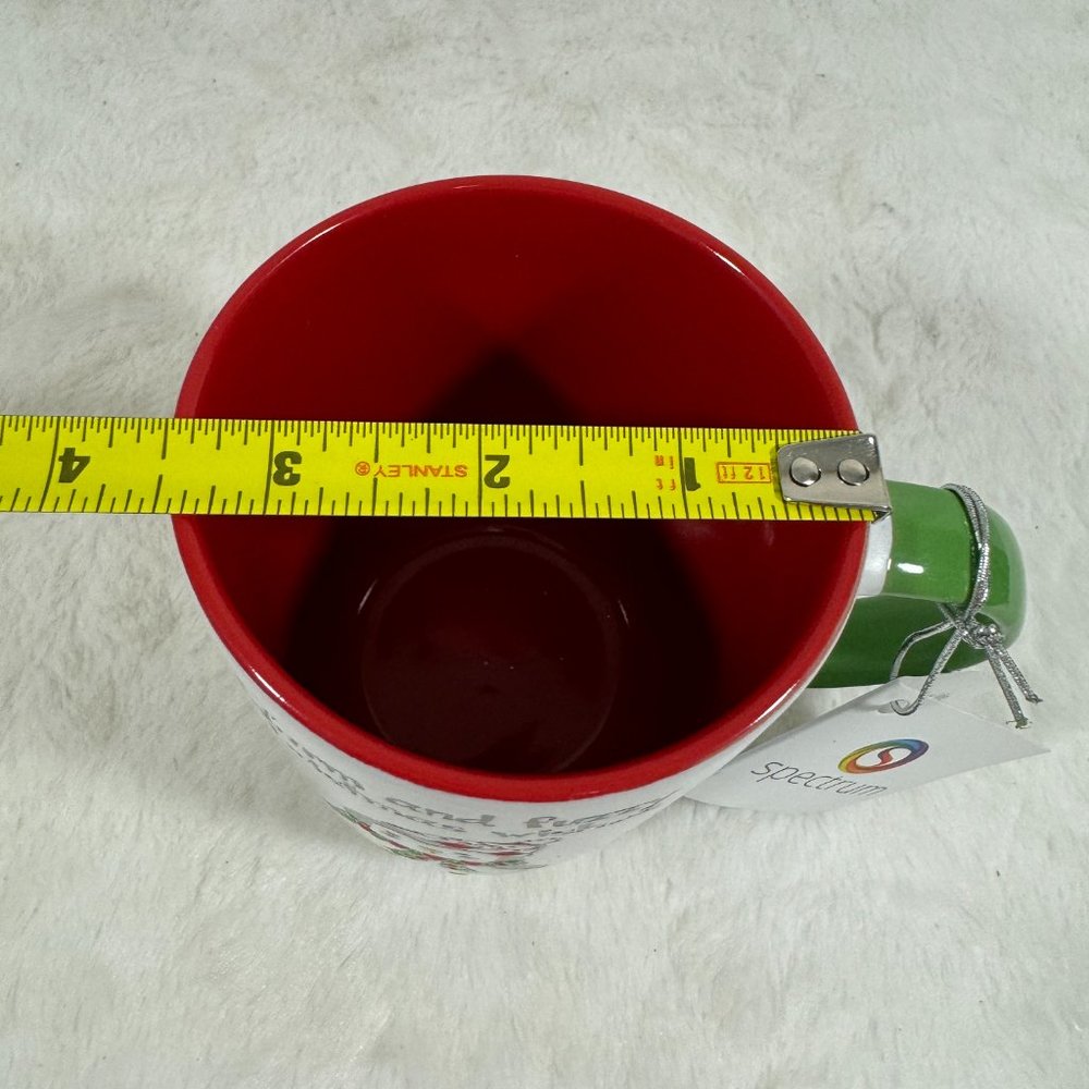 Warm & Fuzzy Christmas Wishes Penguin Embossed Coffee Tea Mug Ceramic Holiday - Picture 6 of 6